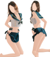 Sexy sailor costume (blouse, miniskirt, cuffs, G-string)