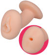 TPE vagina and anus insert for inflatable doll